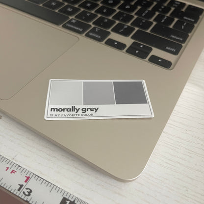 Morally grey paint swatch pantone sticker , morally gray, dark romance, book stickers, kindle stickers, laptop, romance reader, smutty