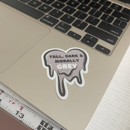 Tall Dark and Morally Grey book stickers, morally gray, dark romance, kindle, laptop, romance reader, smut stickers, tumblers