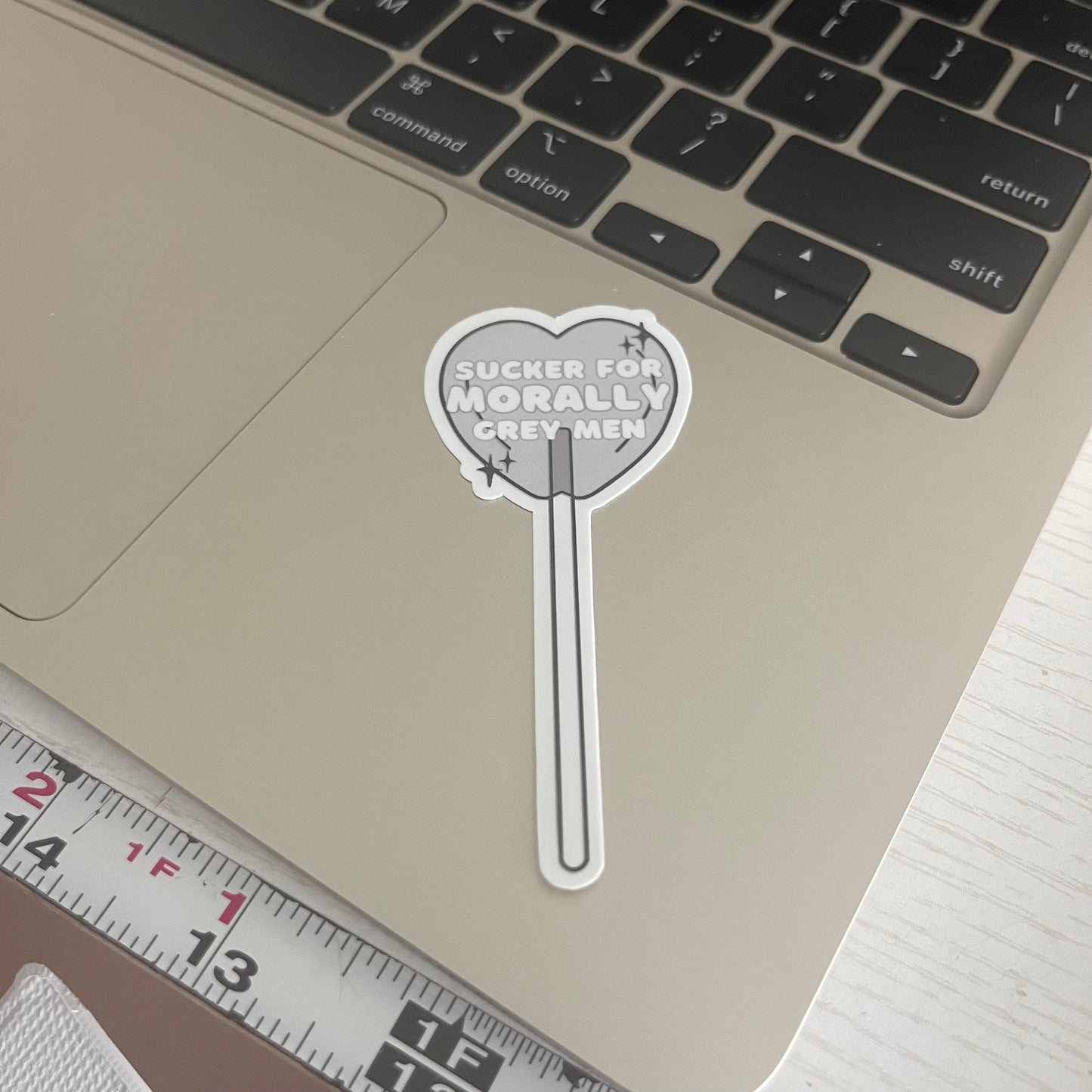 Sucker for morally grey men sticker, morally gray, dark romance, book stickers, kindle, laptop, romance reader, smut stickers