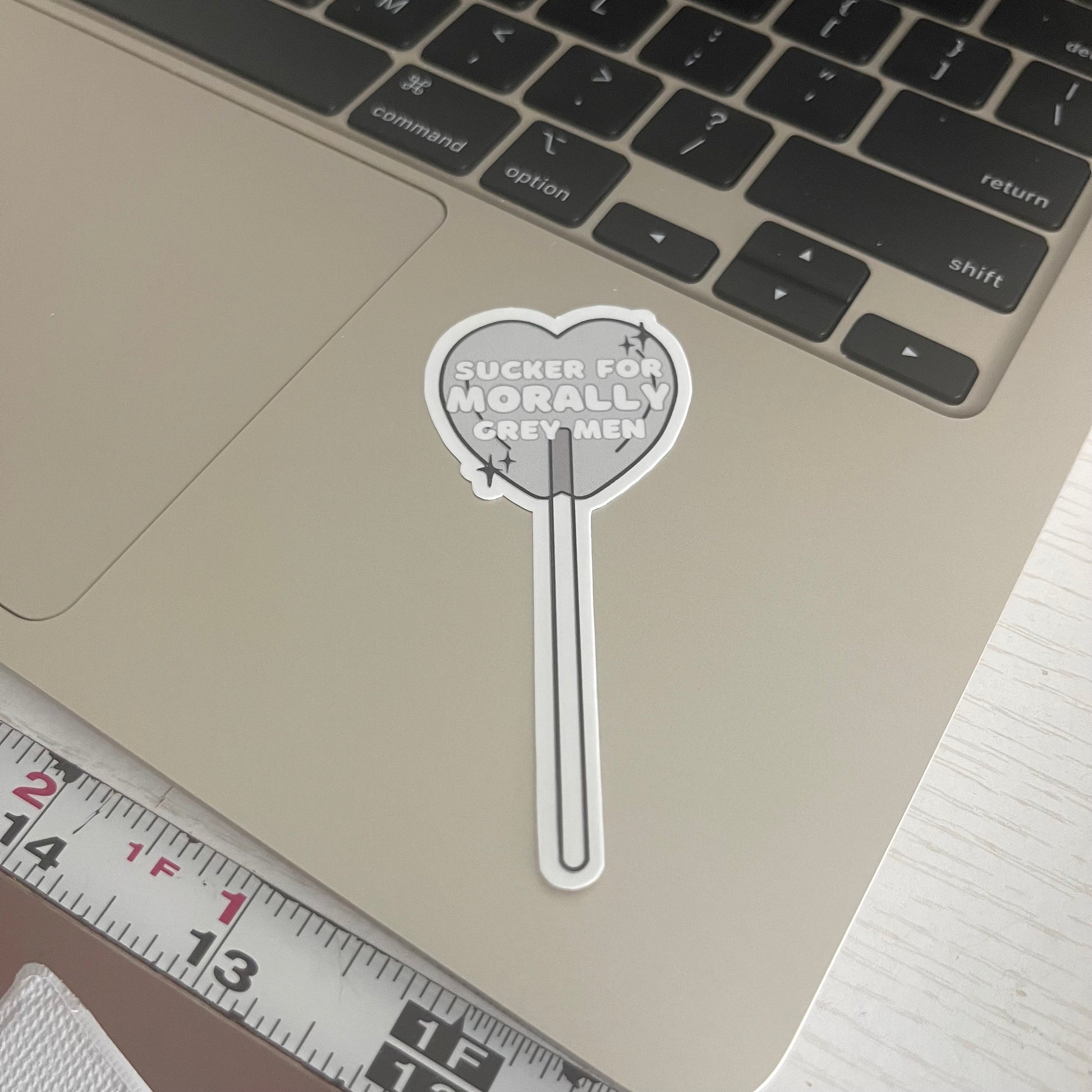 Sucker for morally grey men sticker, morally gray, dark romance, book stickers, kindle, laptop, romance reader, smut stickers