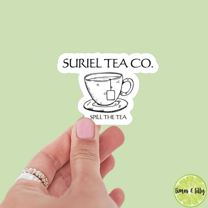 Suriel Tea Sticker, ACOTAR, Book Accessory, Stickers for Fantasy Lovers, SJM, Romantasy Sticker, acomaf