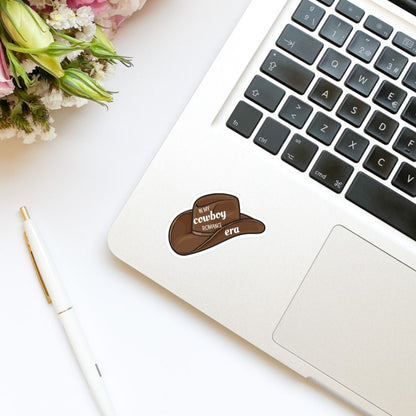 In My Cowboy Romance Era sticker, kindle, romance reader, save a horse, cowboy hat, ride a cowboy, tumbler, bookish stickers, howdy, Yee haw