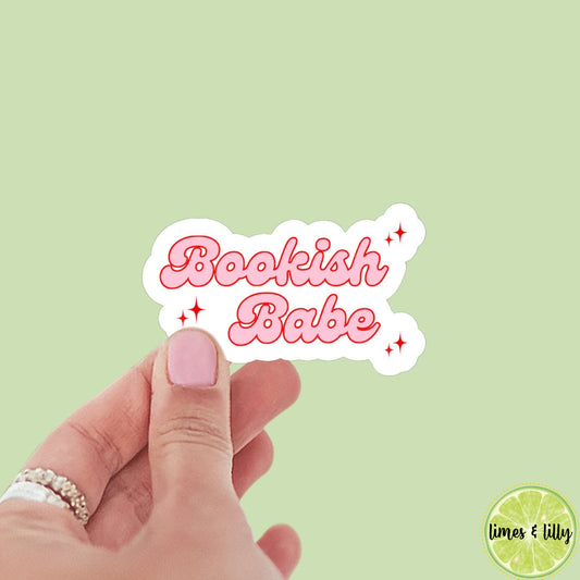 Bookish babe sticker, bookish stickers, book stickers, kindle, laptop, romance reader, booktok, smut stickers, hot girls read