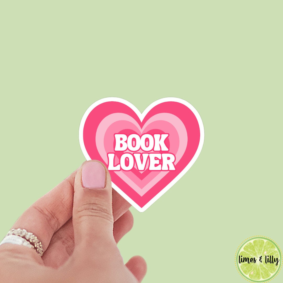 Book Lover heart bookish stickers, romance era, book stickers, kindle, laptop, romance reader, booktok, smut stickers, smutty