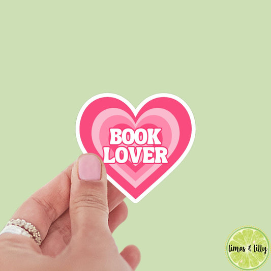 Book Lover heart bookish stickers, romance era, book stickers, kindle, laptop, romance reader, booktok, smut stickers, smutty