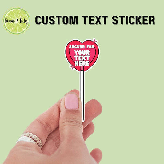 CUSTOM TEXT Sucker For Lollipop Sticker, personalized bookish sticker, booktok, personalized stickers, bookish stickers, spicy romance