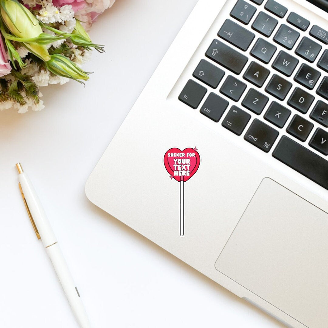 CUSTOM TEXT Sucker For Lollipop Sticker, personalized bookish sticker, booktok, personalized stickers, bookish stickers, spicy romance