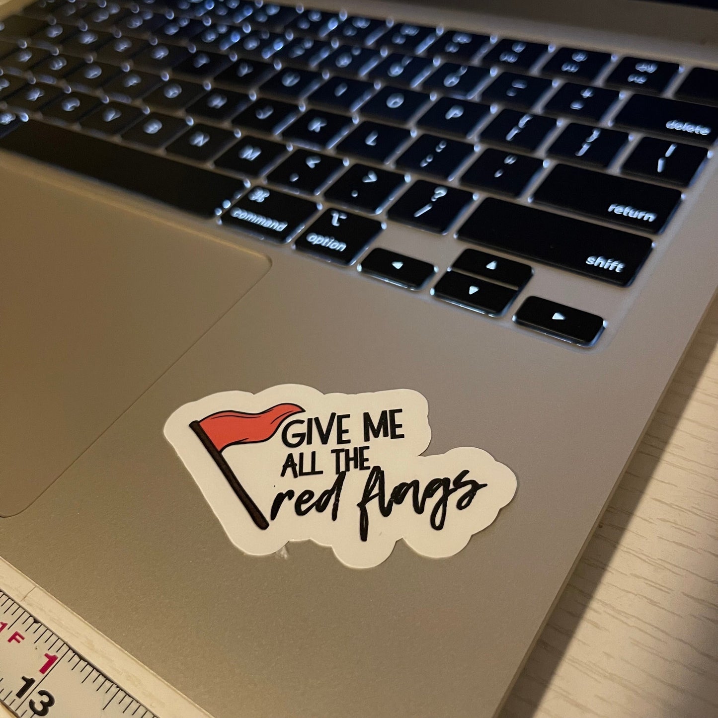 Give me RED FLAGS bookish stickers, dark romance, book stickers, kindle, laptop, romance reader, booktok, smut stickers, smutty