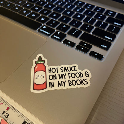 Spicy Hot Sauce Food Books, bookish stickers, dark romance, book stickers, kindle, laptop, romance reader, smut stickers, smutty