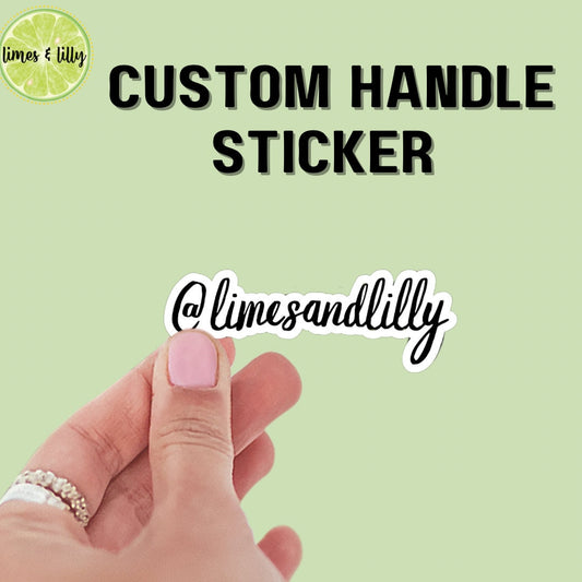 CUSTOM Kindle Handle Name Sticker, personalized bookish sticker, name sticker, booktok, personalized name handle, laptop, water bottle