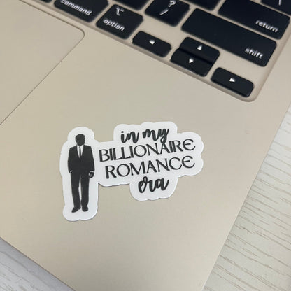 In my billionaire romance era sticker, book stickers, kindle, laptop, romance reader, dark romance, smut stickers, bookish stick