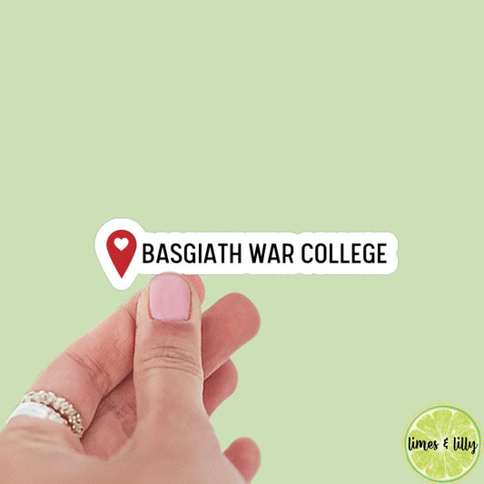 Basgiath War College Location Pin Sticker | Book Inspired | Bookish Stickers | Kindle | Laptop | Waterproof | Romantasy Book Merch