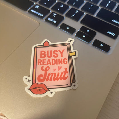 Busy reading smut sticker, book stickers, kindle, laptop, booktok, spicy romance, smut stickers, bookish sticker, dirty books