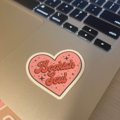 Bookish soul heart sticker, book stickers, kindle, laptop, booktok, spicy romance, smut stickers, bookish sticker, dirty books