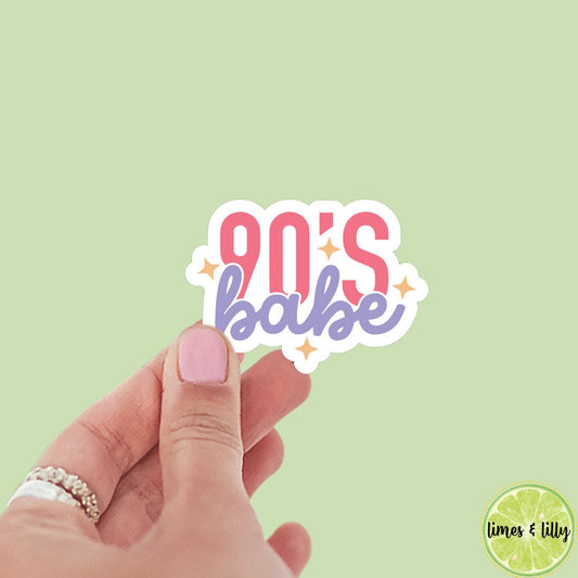 90s Babe Sticker | Millennial Sticker | Retro Sticker | Nostalgia Sticker | Funny Sticker | Kindle Sticker | 90s Sticker