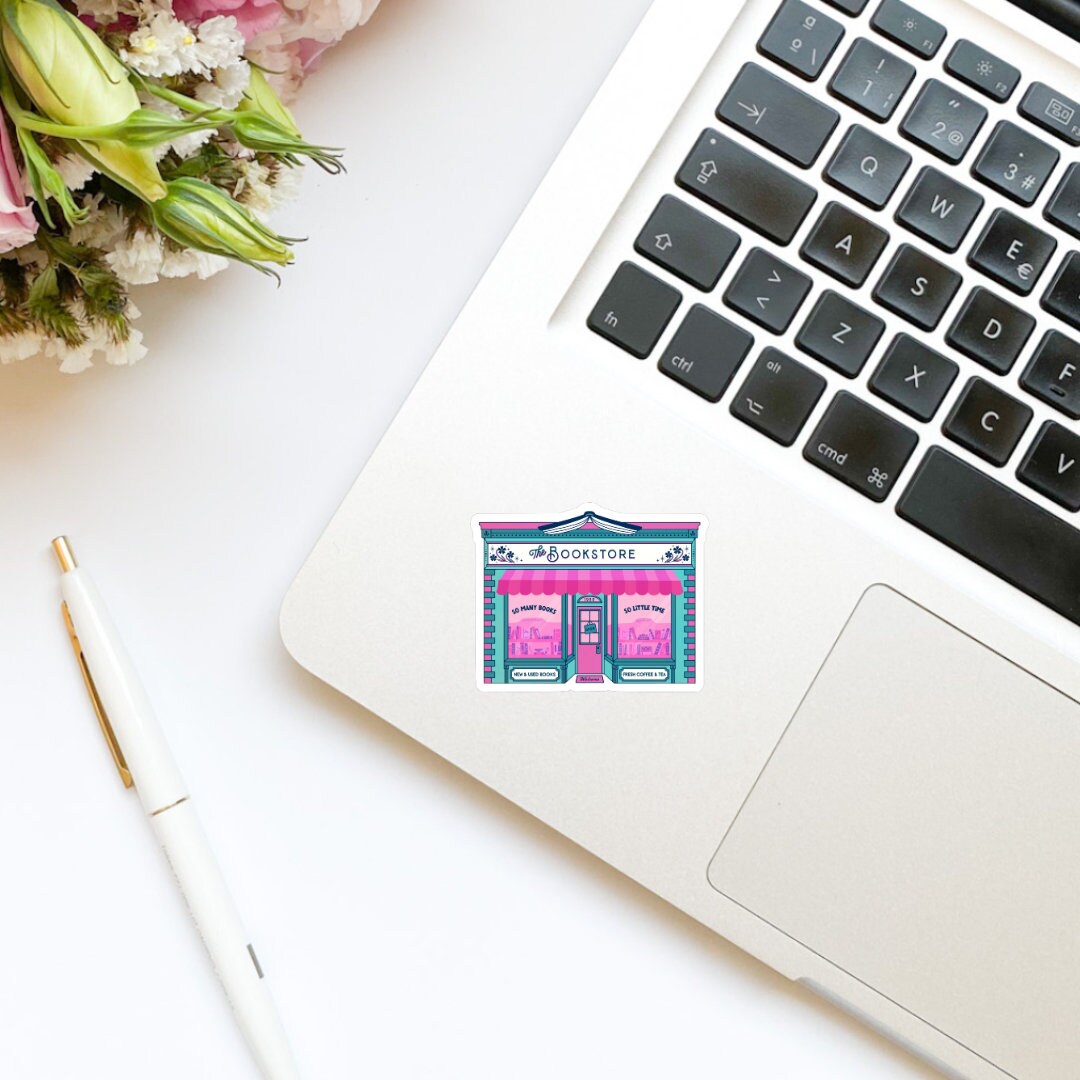 Cute Bookstore Vinyl Sticker | Bookish Stickers | Bookish Gifts | Book Lover | Teacher Sticker | Booktok | Laptop Sticker | Sticker Lover