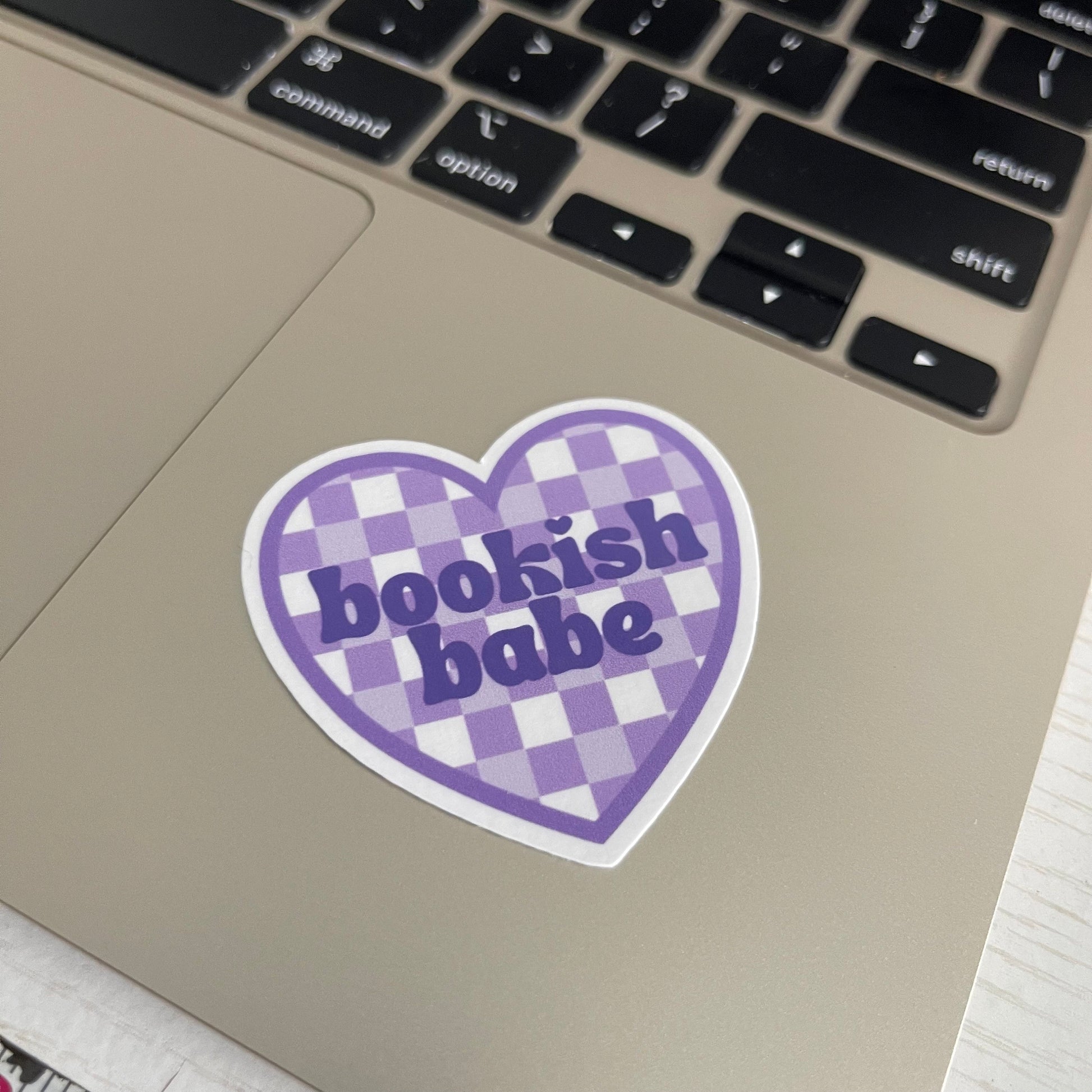 Bookish Babe purple heart sticker, book stickers, kindle, laptop, bookstagram , spicy romance, smut stickers, bookish sticker
