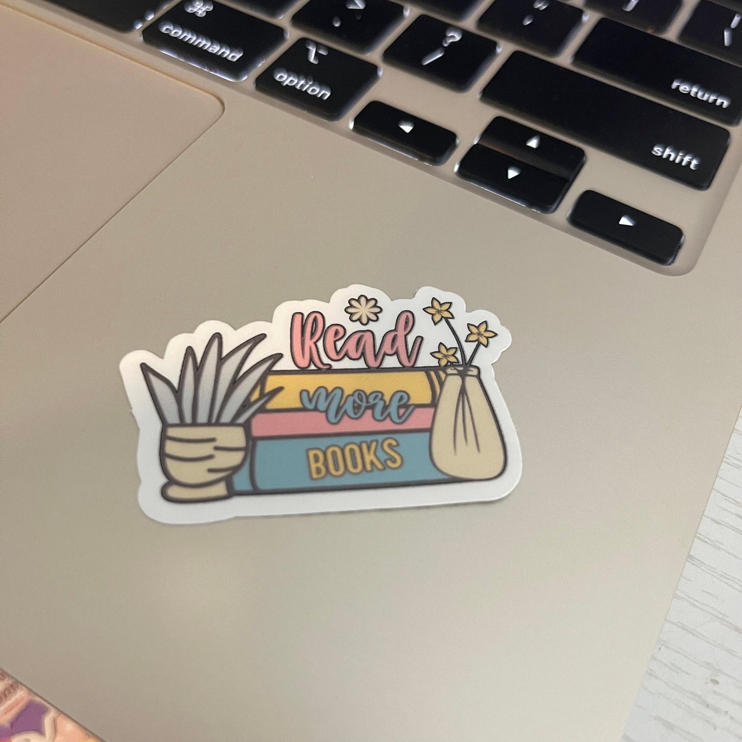 Read More Books bookish sticker, book stickers, kindle, laptop, bookstagram, spicy romance, bookish sticker, spring time, floral
