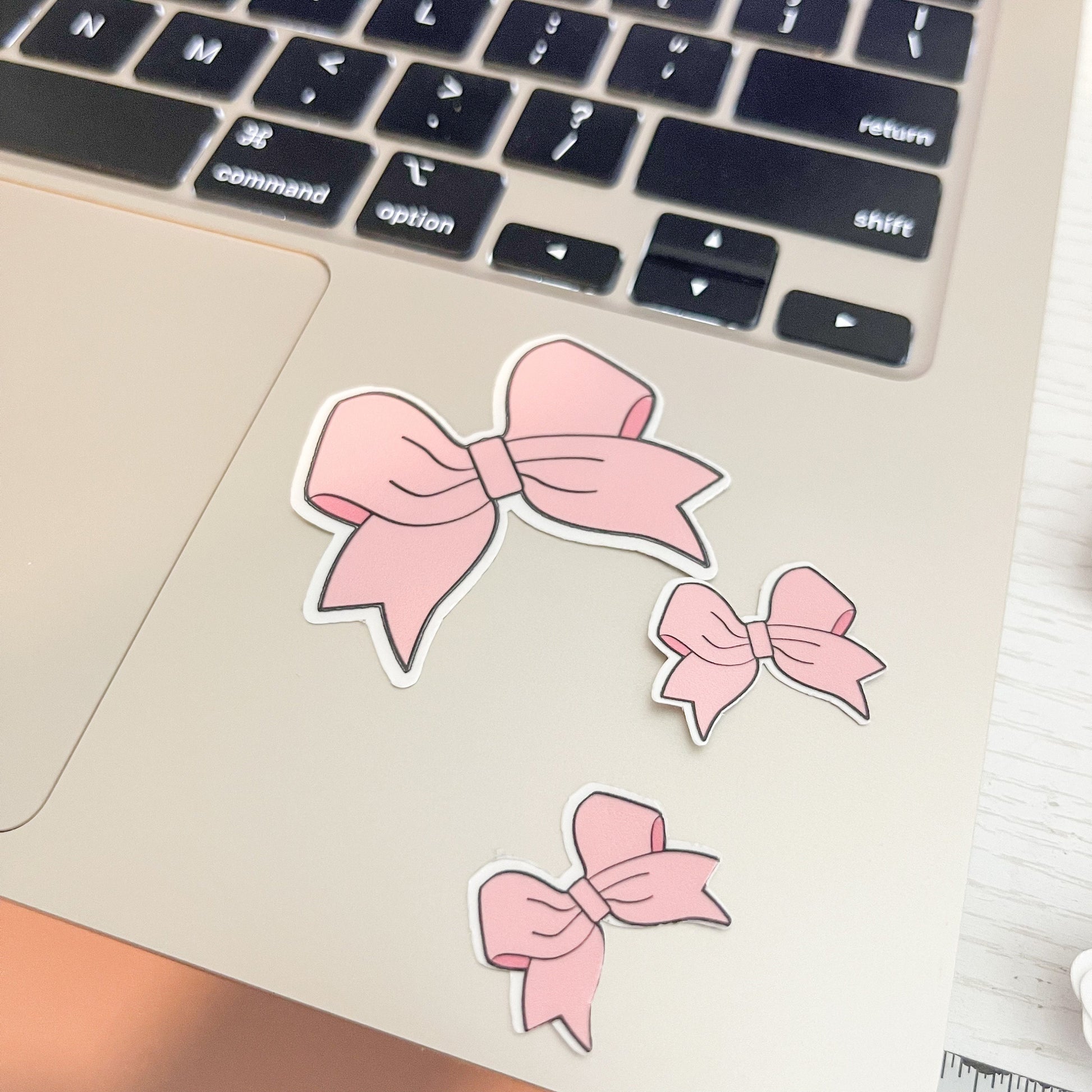 Coquette Pink bows book stickers, kindle, laptop, bookstagram, spicy romance, bookish sticker, spring time, 3 pack, girlie era