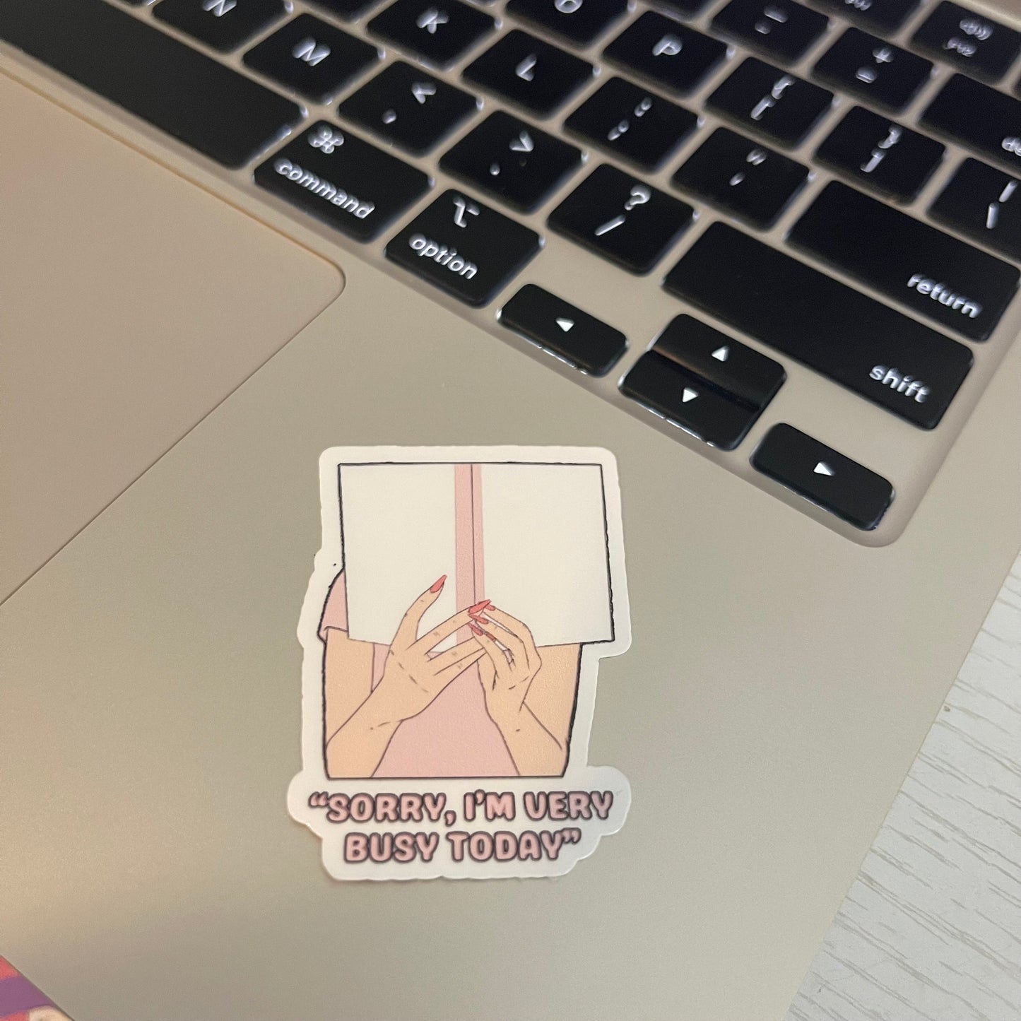 Sorry, I’m very busy today sticker, book stickers, kindle, laptop, bookstagram, spicy romance, bookish sticker, spring time