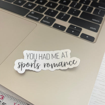 You had me at sports romance bookish sticker, book stickers, kindle, laptop, romance, bookish sticker, sticker decal, hockey