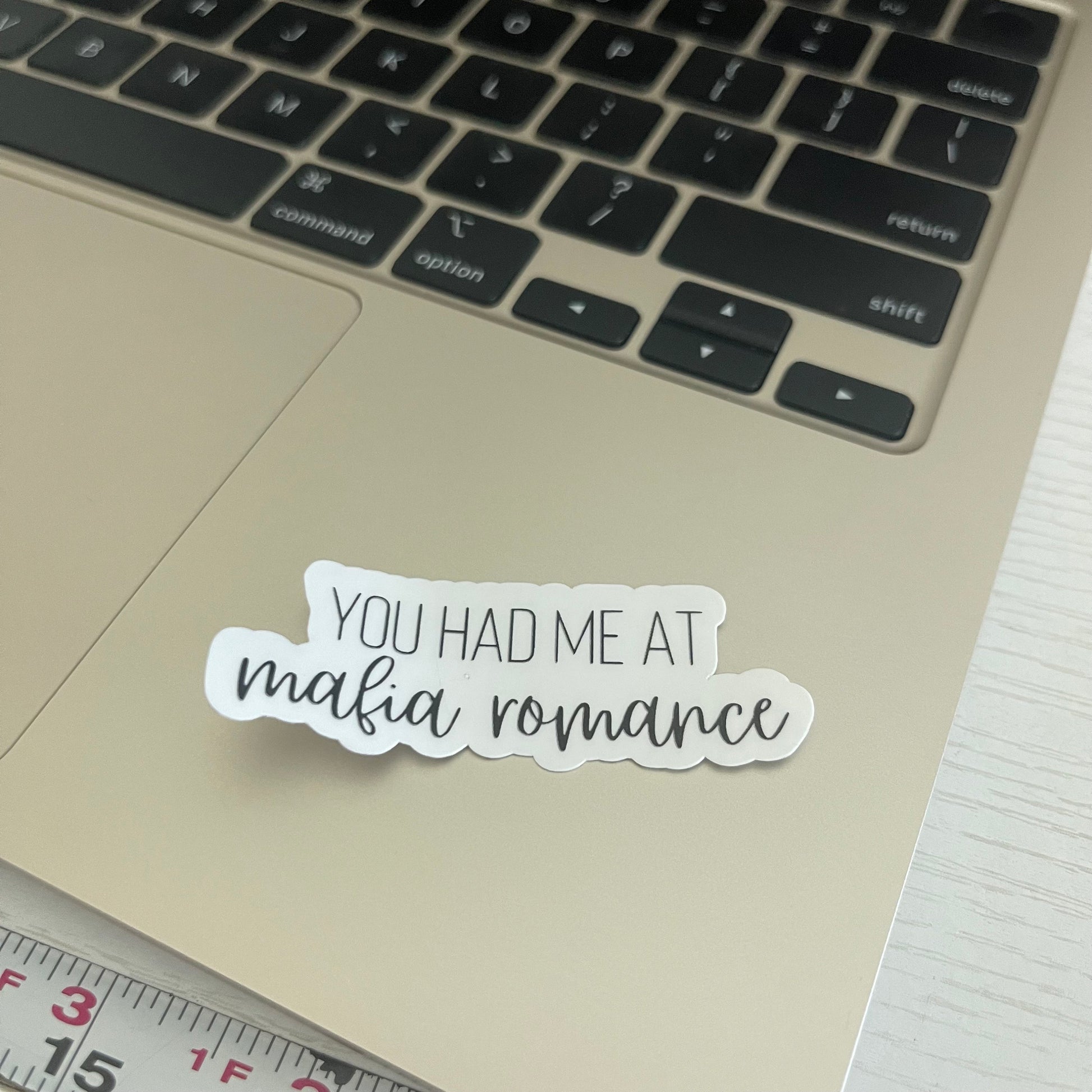 You had me at mafia romance bookish sticker, book stickers, kindle, laptop, romance, bookish sticker, sticker decal, red flags