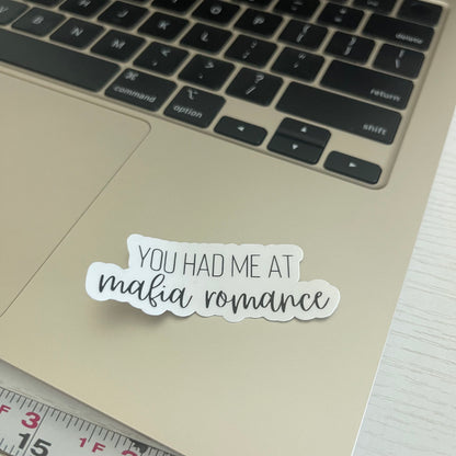 You had me at mafia romance bookish sticker, book stickers, kindle, laptop, romance, bookish sticker, sticker decal, red flags