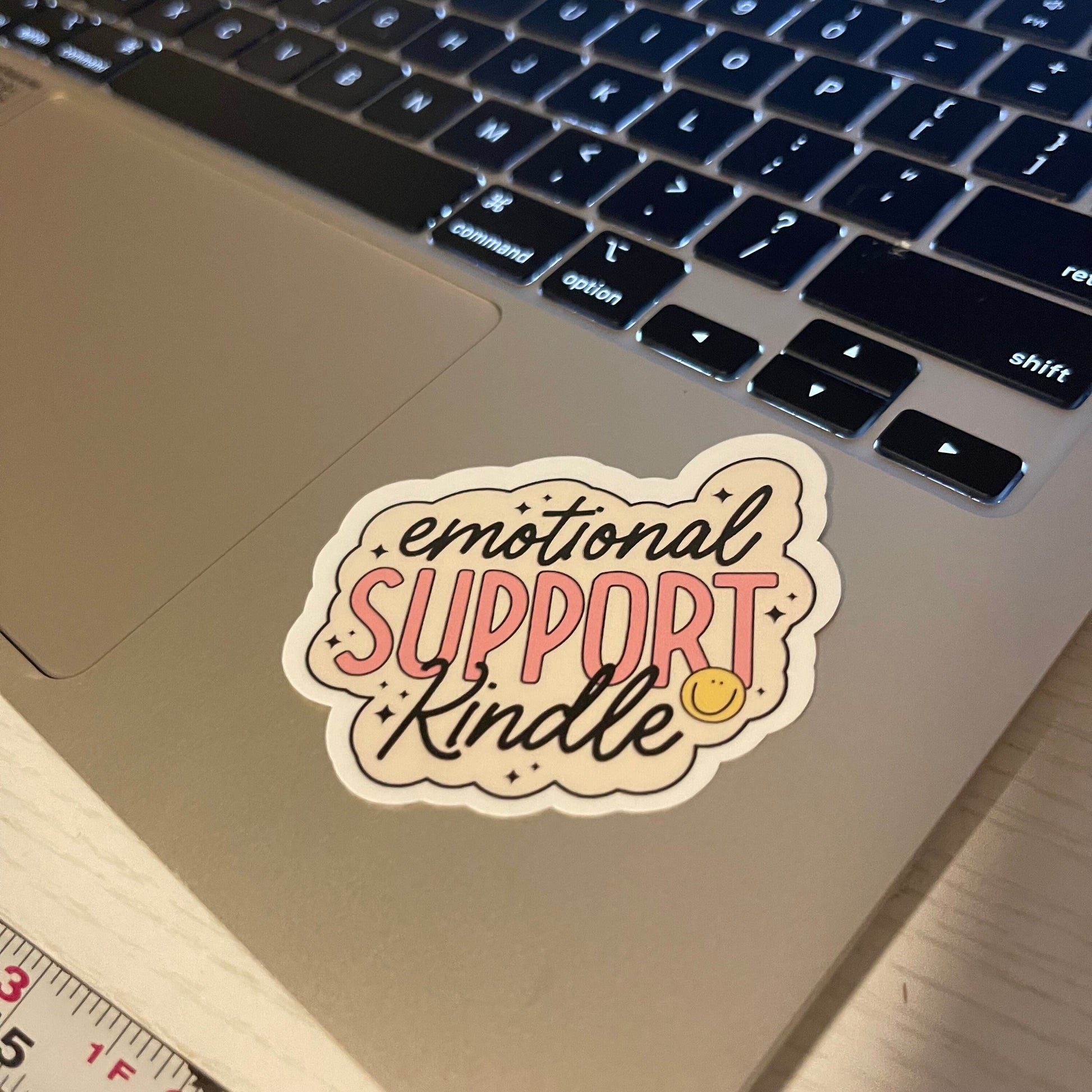Emotional Support Kindle sticker, feelings, bookish stickers, kindle, laptop, book stickers, decal, water bottle, spicy books