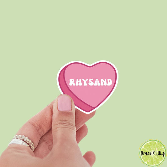 Bookish Boyfriend sticker, Rhysand, ACOTAR, book inspired, bookish stickers, kindle, laptop, decal, romantasy book merch, heart