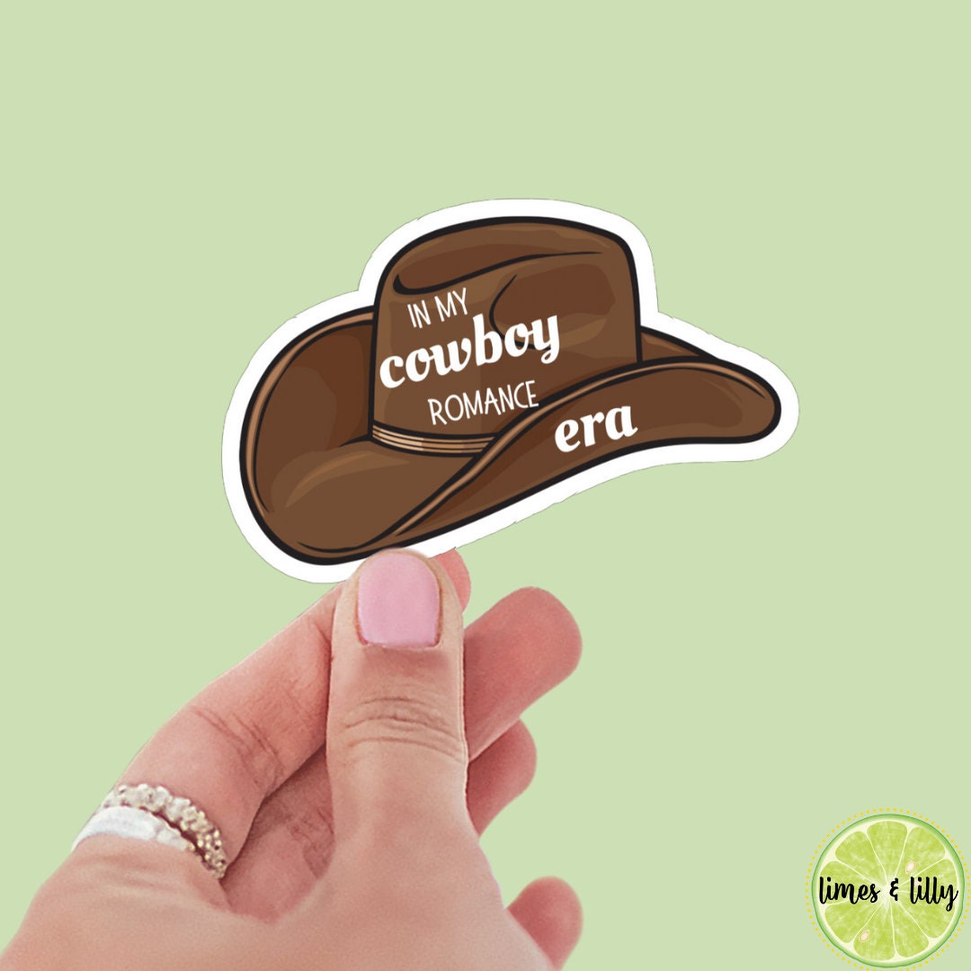 In My Cowboy Romance Era sticker, kindle, romance reader, save a horse, cowboy hat, ride a cowboy, tumbler, bookish stickers, howdy, Yee haw