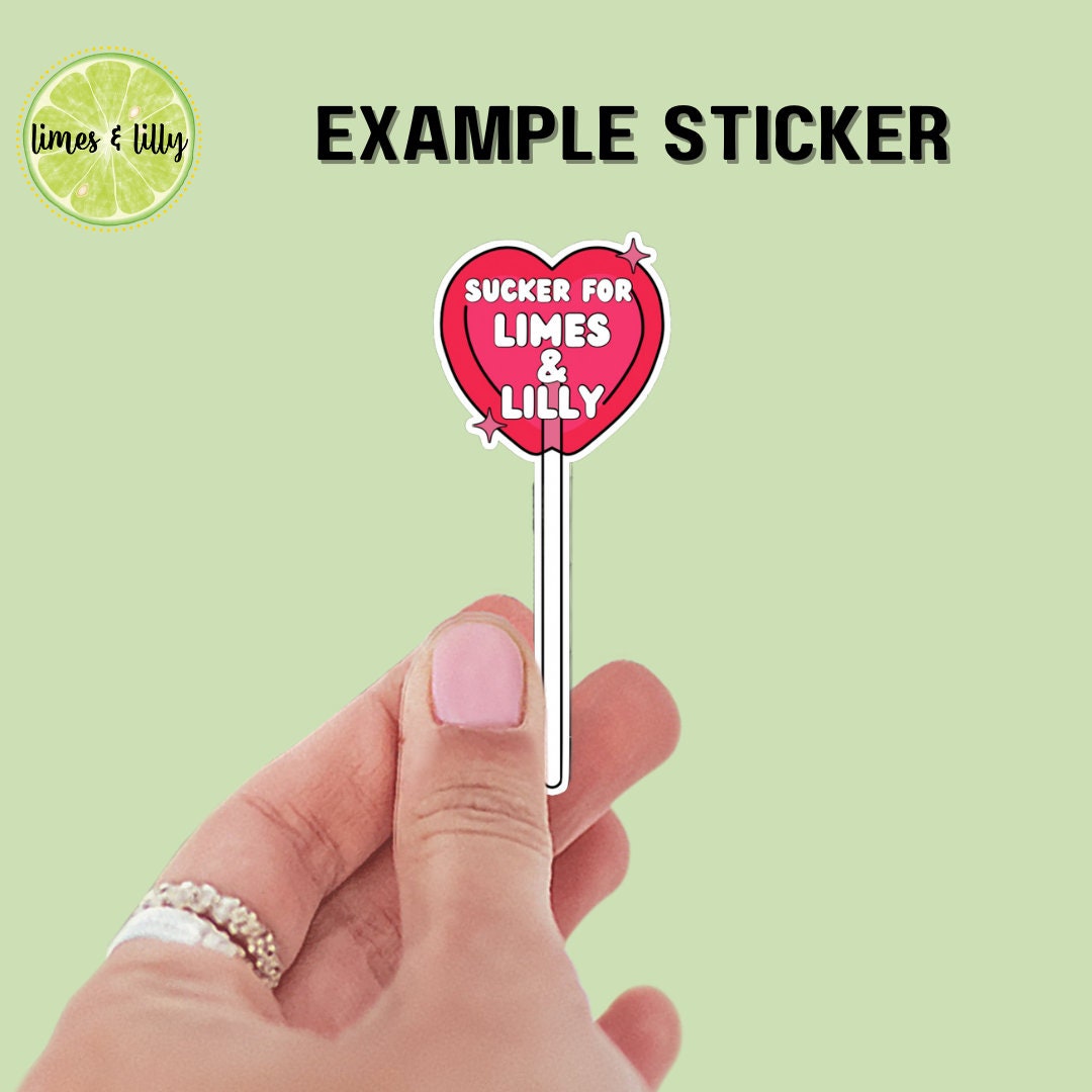 CUSTOM TEXT Sucker For Lollipop Sticker, personalized bookish sticker, booktok, personalized stickers, bookish stickers, spicy romance