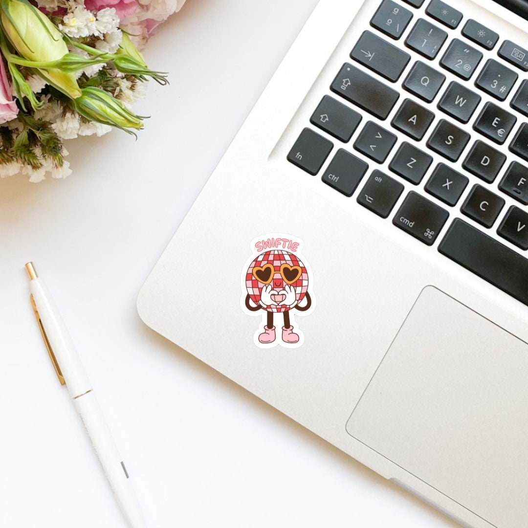 TS Retro Disco ball heart sticker, book stickers, kindle, laptop, bookish stickers, decal, water bottle, TTPD