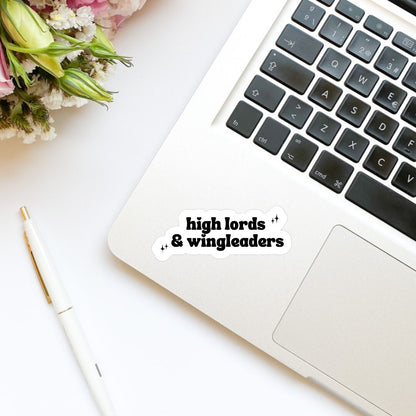 High Lords and Wingleaders Vinyl Sticker | ACOTAR | Book Inspired | Bookish Stickers | Kindle | Laptop | Romantasy Book Merch