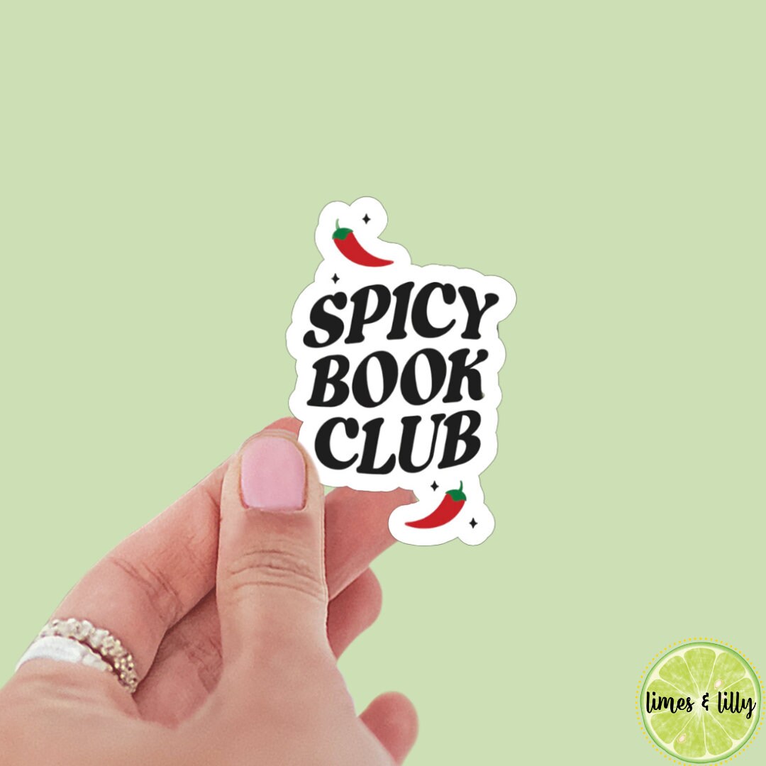 Spicy Book Club bookish stickers, romance era, book stickers, kindle, laptop, romance reader, booktok, bookstagram, smut stickers