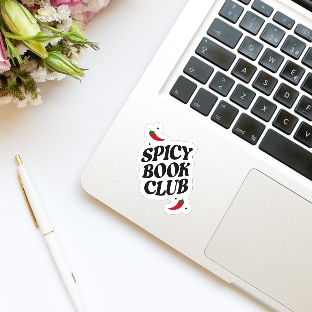 Spicy Book Club bookish stickers, romance era, book stickers, kindle, laptop, romance reader, booktok, bookstagram, smut stickers