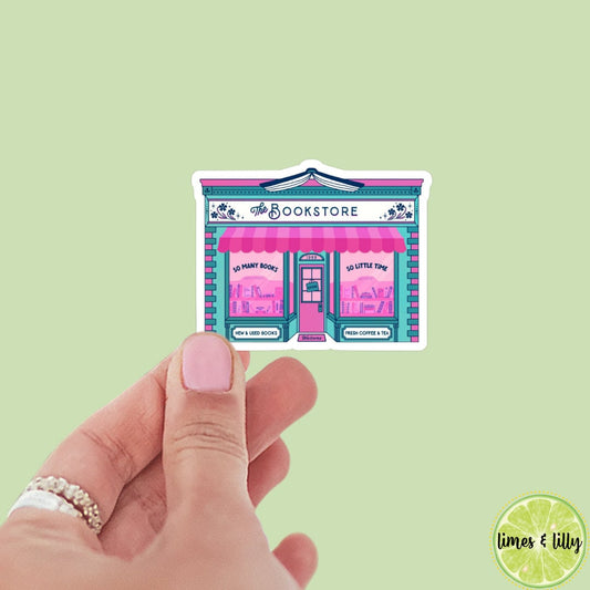 Cute Bookstore Vinyl Sticker | Bookish Stickers | Bookish Gifts | Book Lover | Teacher Sticker | Booktok | Laptop Sticker | Sticker Lover