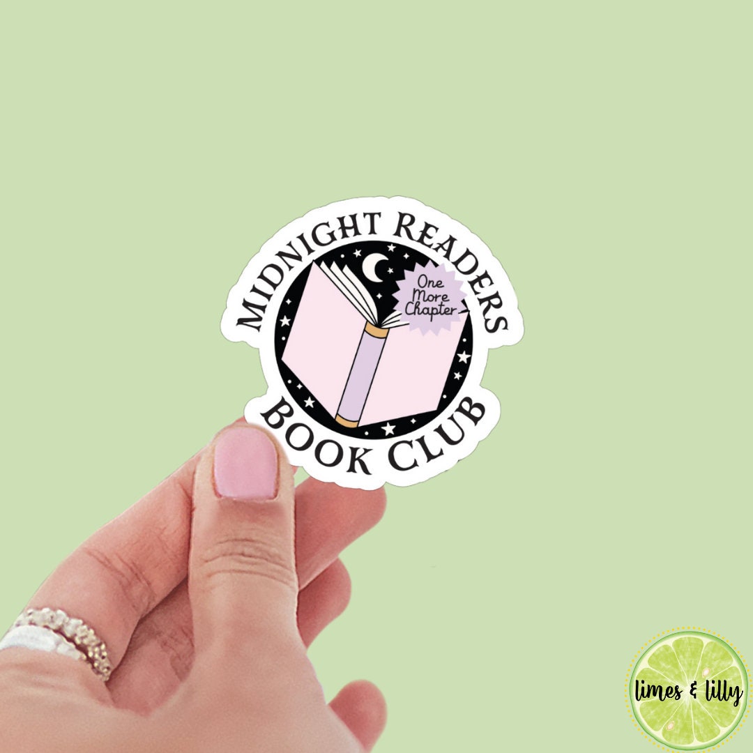 Midnight Readers Book Club Sticker | Book Stickers | Kindle Stickers | Bookish Stickers | Water Resistant | One More Chapter