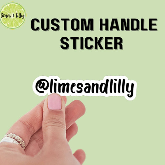 CUSTOM Kindle Handle Name Sticker, personalized bookish sticker, name sticker, booktok, personalized name handle, laptop, water bottle