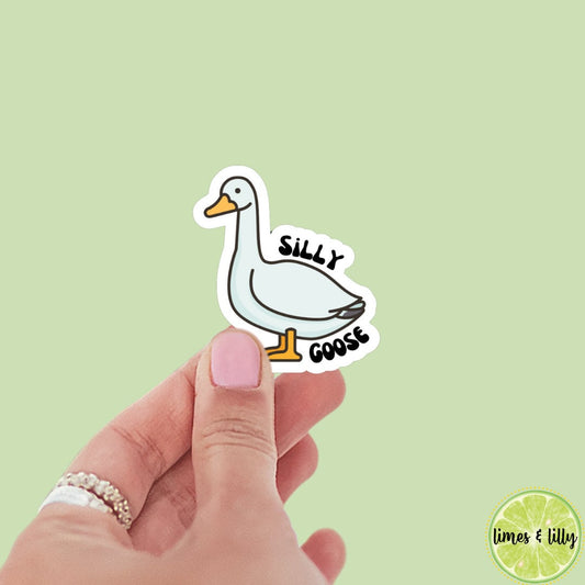 Silly Goose Funny Sticker | Trendy Sticker | Kindle Sticker | Book Club | Bookish Sticker | Farm Animals | Die Cut | Decal |