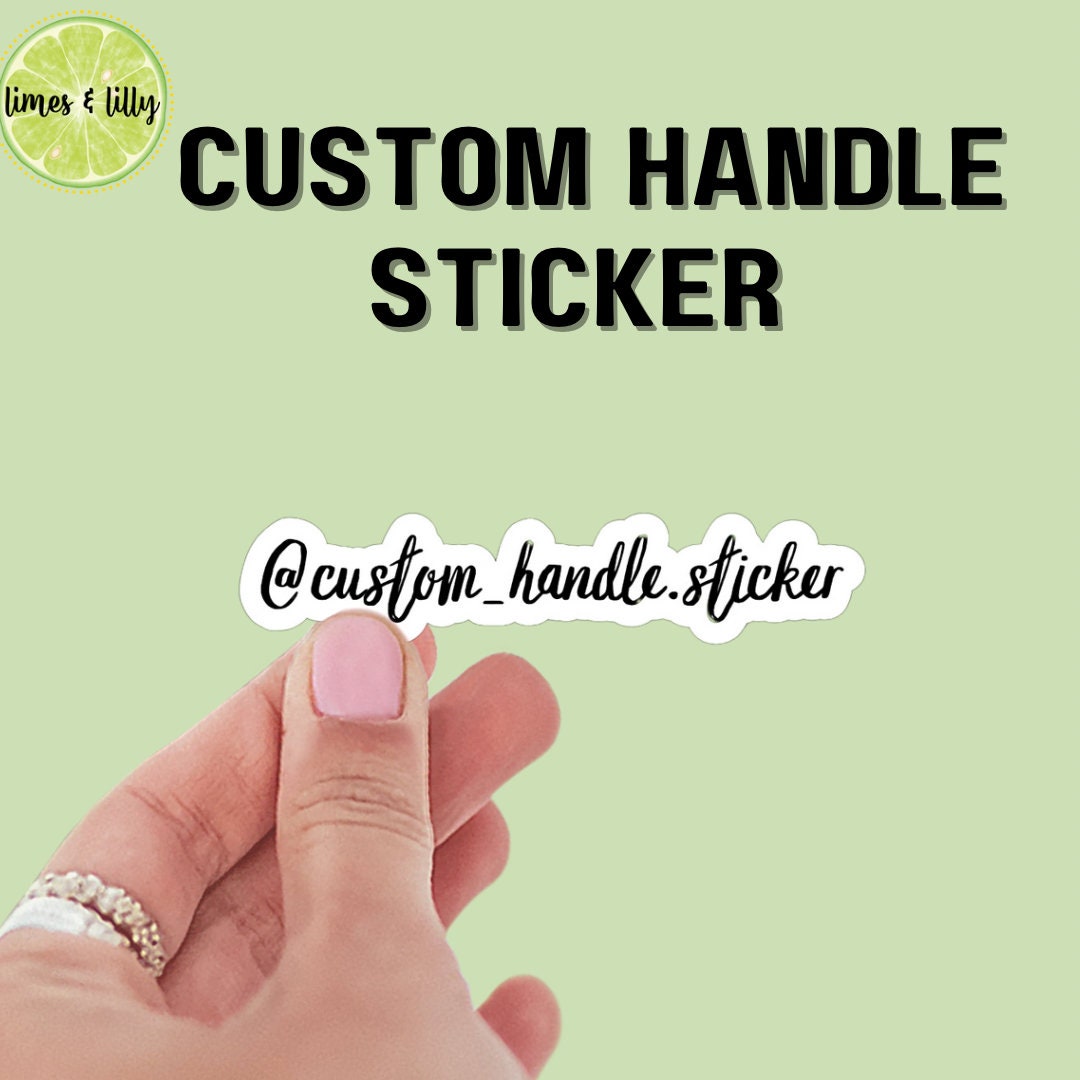CUSTOM Kindle Handle Name Sticker, personalized bookish sticker, name sticker, booktok, personalized name handle, laptop, water bottle