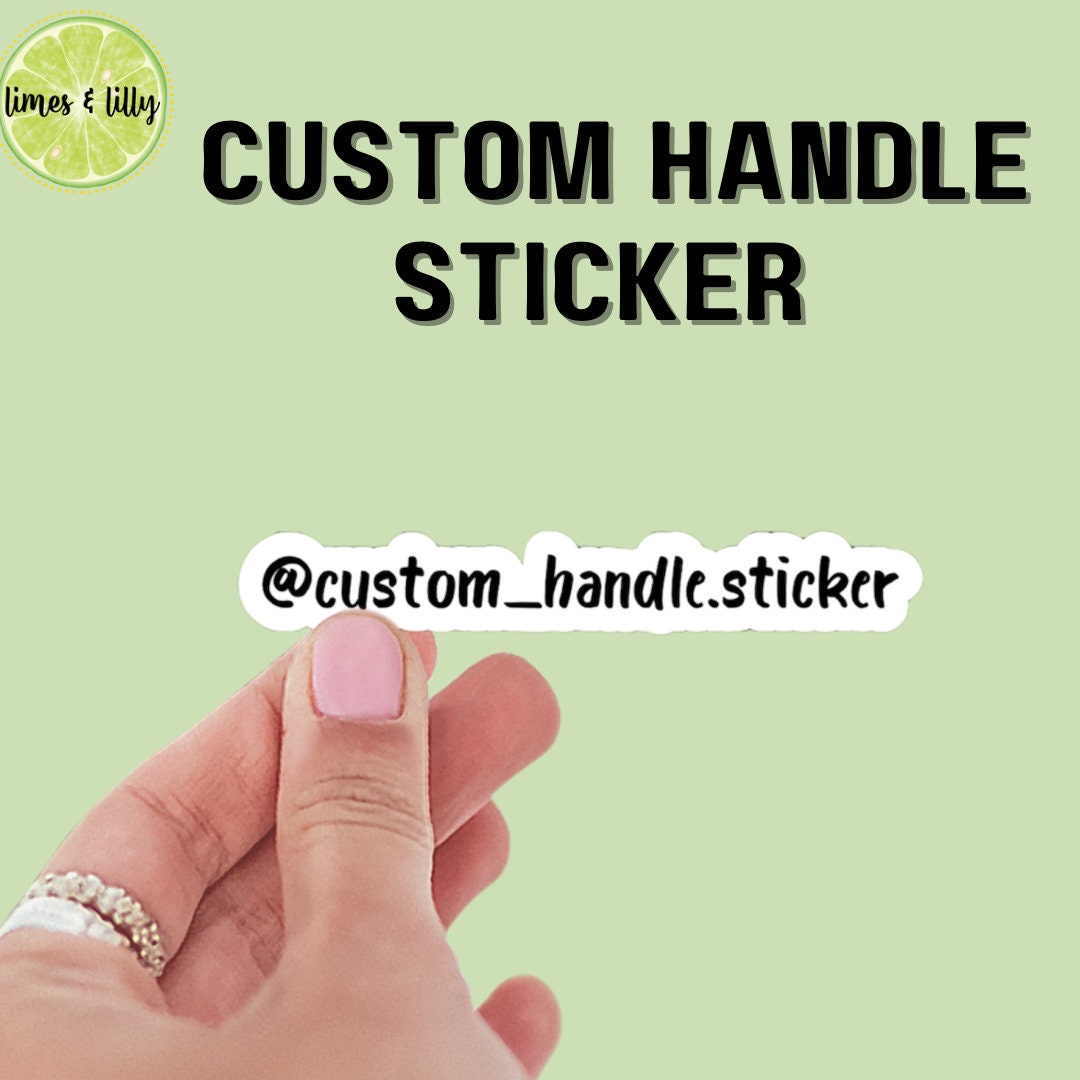 CUSTOM Kindle Handle Name Sticker, personalized bookish sticker, name sticker, booktok, personalized name handle, laptop, water bottle