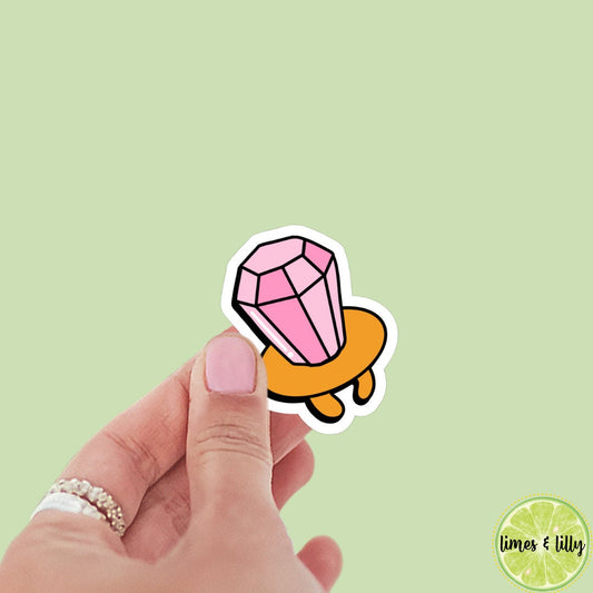 Ring Pop Nostalgia Sticker | 90s Kid | 80s Kid |Kindle Sticker | Book Club | Funny | Die Cut | Decal | Candy Sticker