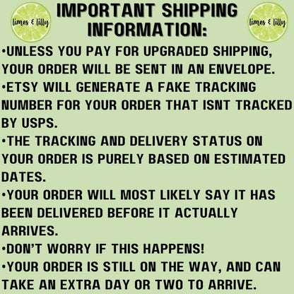 a green poster with the words important shipping information