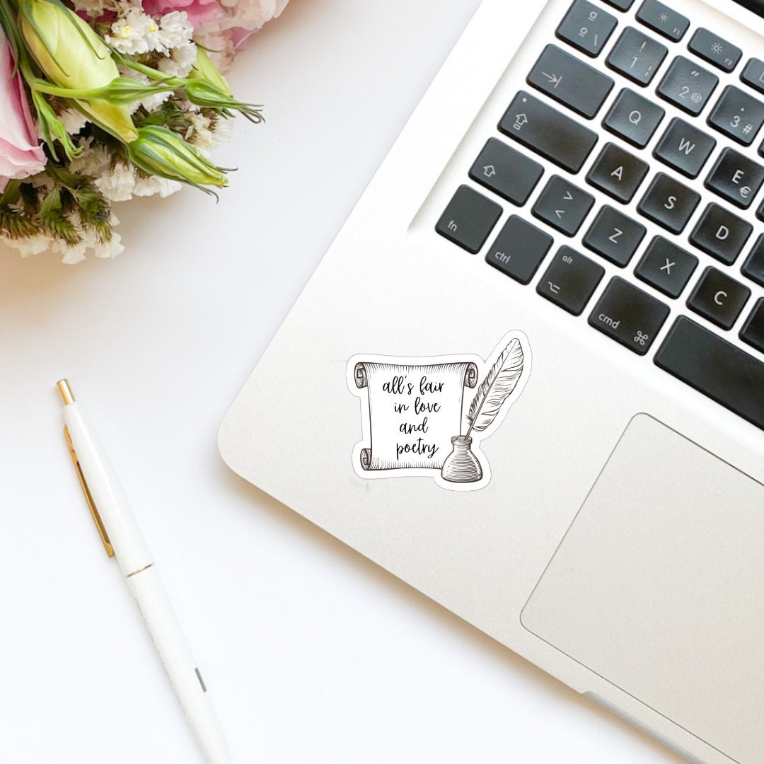 All’s Fair in Love and Poetry Sticker | TTPD Sticker | Bookish Sticker | Kindle Sticker | Tortured Poets Department