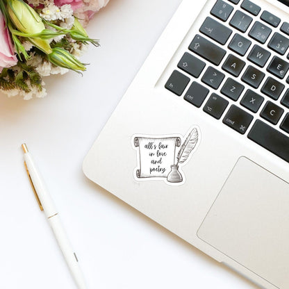 All’s Fair in Love and Poetry Sticker | TTPD Sticker | Bookish Sticker | Kindle Sticker | Tortured Poets Department
