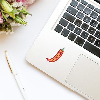 Neurospicy Neuro Spicy Hot Pepper Sticker, bookish stickers, spicy books, book stickers, kindle stickers, mental health, neurodivergent