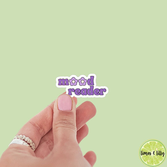 Mood reader sticker, bookish sticker, floral, spring, bookish merch, Kindle sticker, smut reader, reading lover, decal, vinyl, kindle