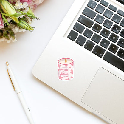 Smell the Smut Candle Sticker | Bookish Stickers | Kindle Stickers | Sticker Quote | Book Lover | Decal |