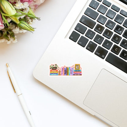 Romance Tropes Bookshelf Sticker | Book Sticker | Girly | Water Bottle Sticker | Bookish Stickers | Kindle Sticker | Book Lover