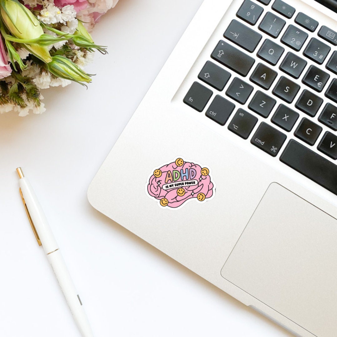 ADHD is My Super Power Vinyl Sticker, bookish stickers, romance era, book stickers, kindle stickers, mental health, neurodivergent